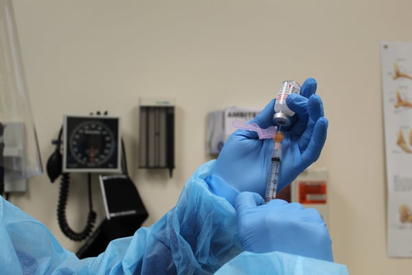 Vaccine being drawn from vial-2-Small